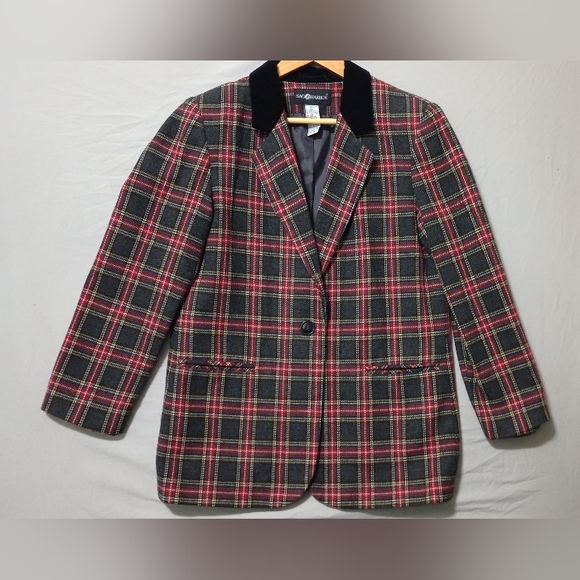 Sag Harbor Jackets & Blazers - Vintage Sag Harbor Wool blend blazer jacket size 8 Grannycore Christmas Boho